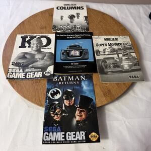 Sega Game Gear Manuals - lot of 5 Game Gear Manuals Batman/KO/Super Monaco ect